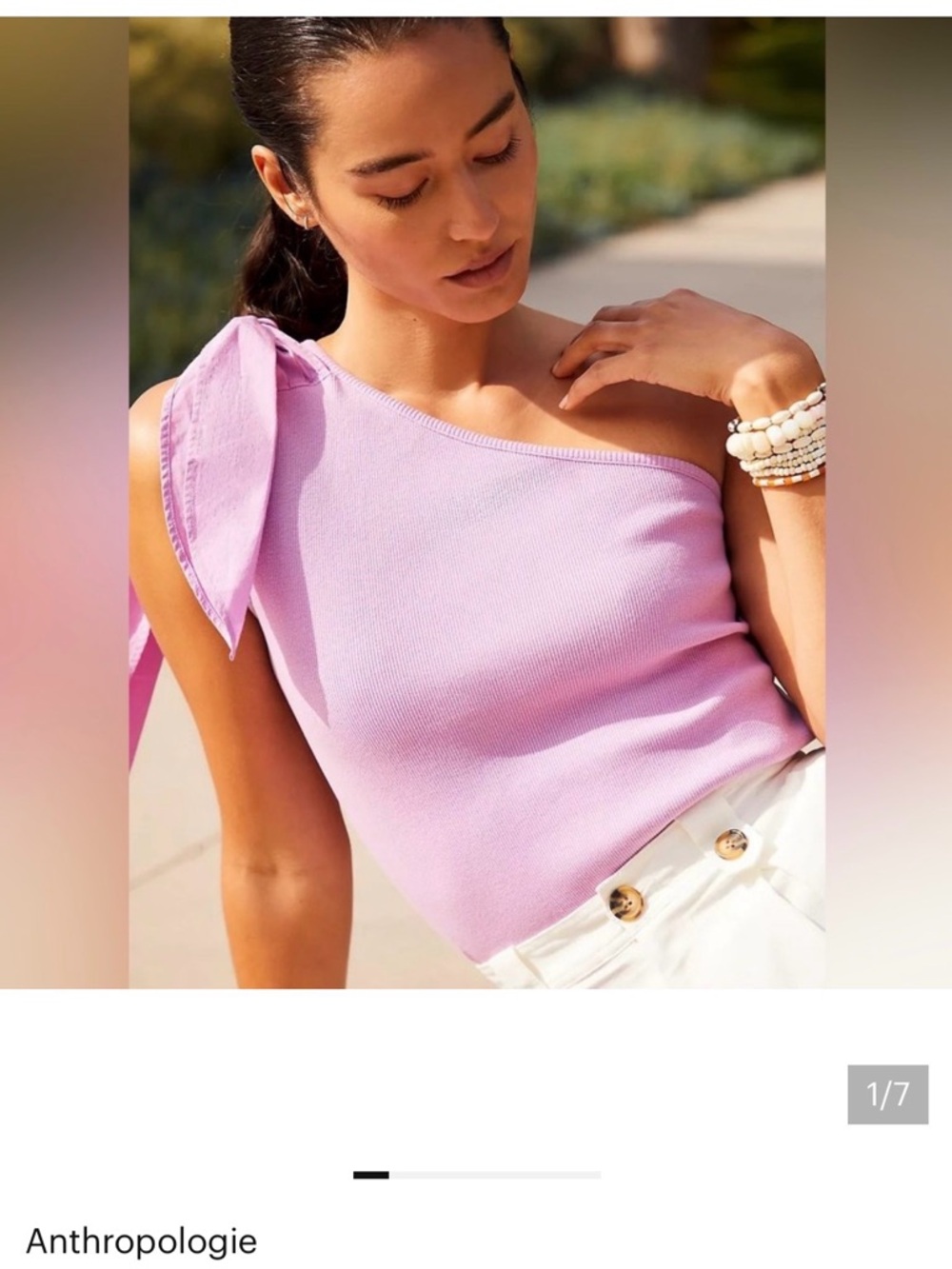 Anthropologie Maeve Purple / Lavender Ribbed Top